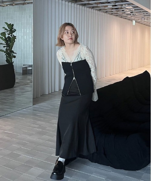 COMBINATION LACE TOP（Tシャツ/カットソー）｜Ameri（アメリ）の