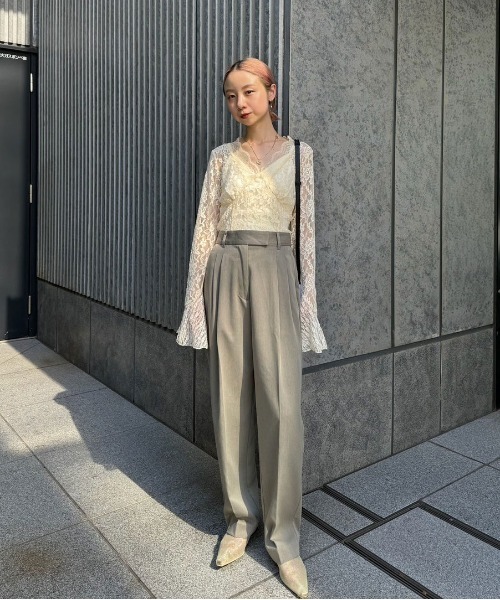 COMBINATION LACE TOP（Tシャツ/カットソー）｜Ameri（アメリ）の