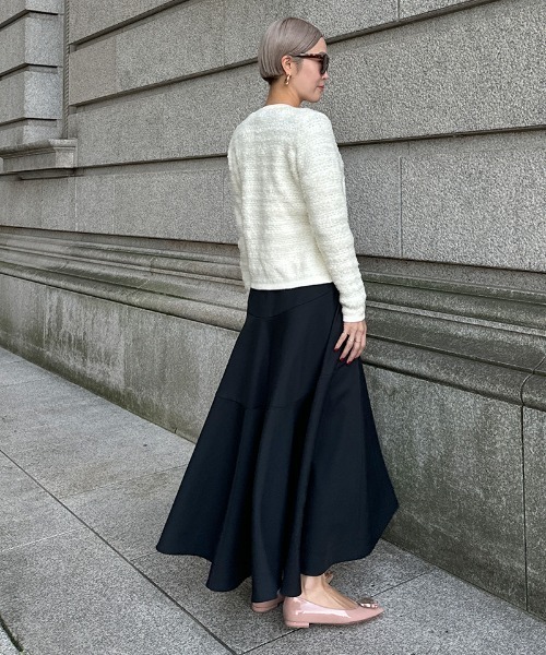 リボンツイードニットジャケット（その他アウター）｜JENNE（ジェンヌ