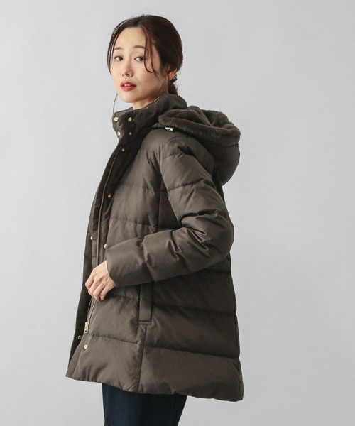 セール】ウツクシルエット撥水ダウンコート/497165（ダウンジャケット