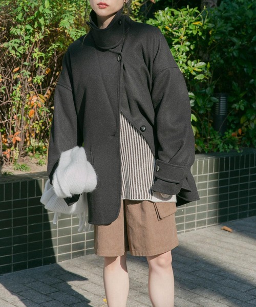 KBF（ケイビーエフ）の「コクーンミドルコート（ステンカラーコート