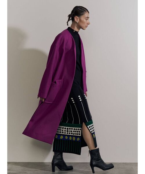 UN3D.（アンスリード）の「ミックスドットジャカードニットワンピース