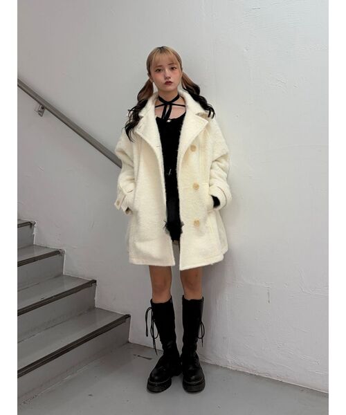 セール】Aラインミドルコート（ステンカラーコート）｜jouetie