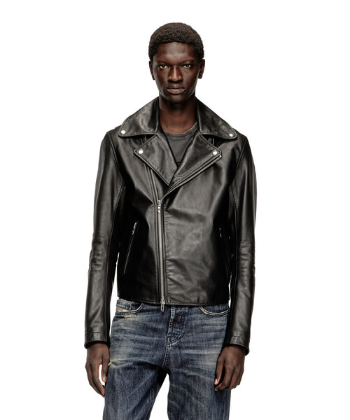 メンズ ブラックダブルライダースジャケット L-EO-WRD（ライダース