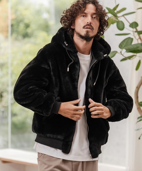 mj11214-ファー×ナイロンリバーシブルブルゾン（ブルゾン）｜CAMBIO