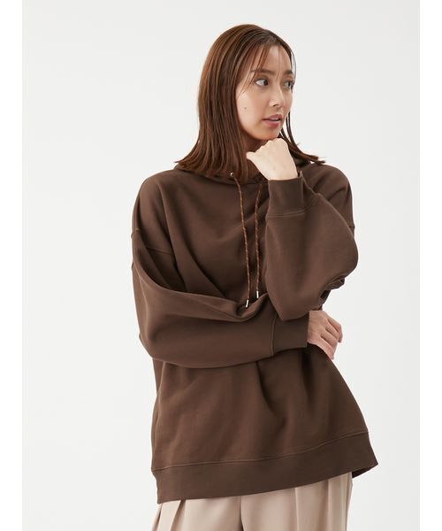 フォルムスリーブ裏起毛フーディー（パーカー）｜Mila Owen（ミラ