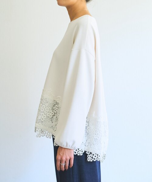 BEARDSLEY（ビアズリー）の「ダンボール裾レースプルオーバー（Tシャツ