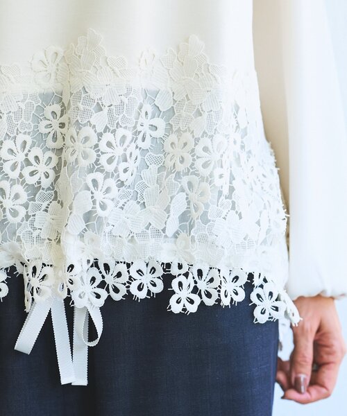 ダンボール裾レースプルオーバー（Tシャツ/カットソー）｜BEARDSLEY