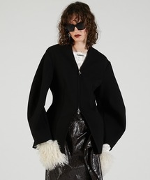 グランピアンズウールノーカラージャケット / Grand Pianist Wool No