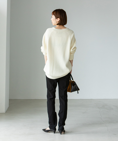 Noble（ノーブル）の「《追加》CA/W ロング V プルオーバー（ニット