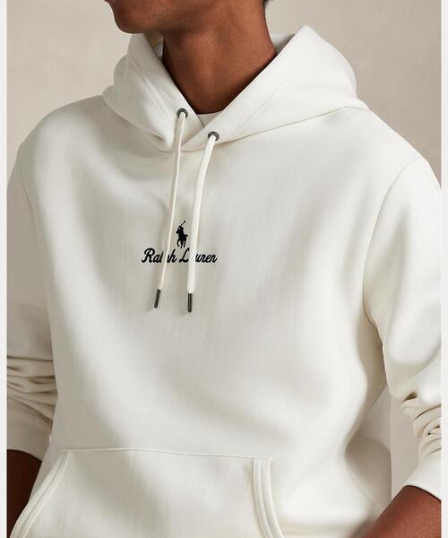 送料無料/新品未使用 Ralph Lauren ダブルRL ホワイトパーカーXL ロゴ