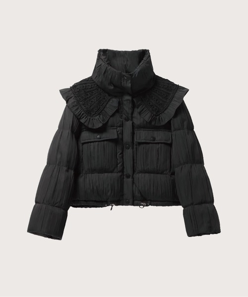 Big Frill Collar Puff Down Coat.ビッグフリルカラーパフダウンコート