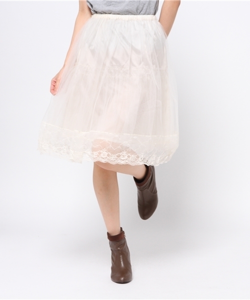 axes femme（アクシーズファム）の「チュール使いパニエ（スカート