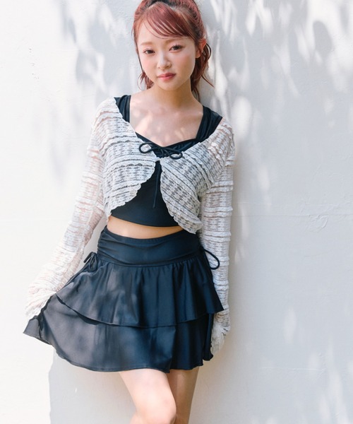 OLIVE des OLIVE（オリーブデオリーブ）の「レース羽織付リボンswim