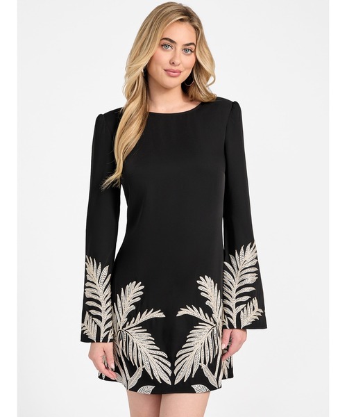 LS Angele Placed Mini Dress ワンピース | GUESS(ゲス) JAPAN 公式