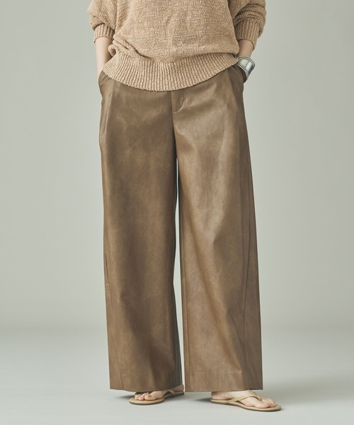 Curensology(カレンソロジー)/ヴィンテージフェイクレザーパンツ