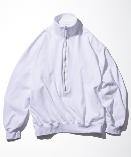 CAHLUMN/カウラム Heavy Weight Jersey 3/4-Zip Cadet Collar Shirt