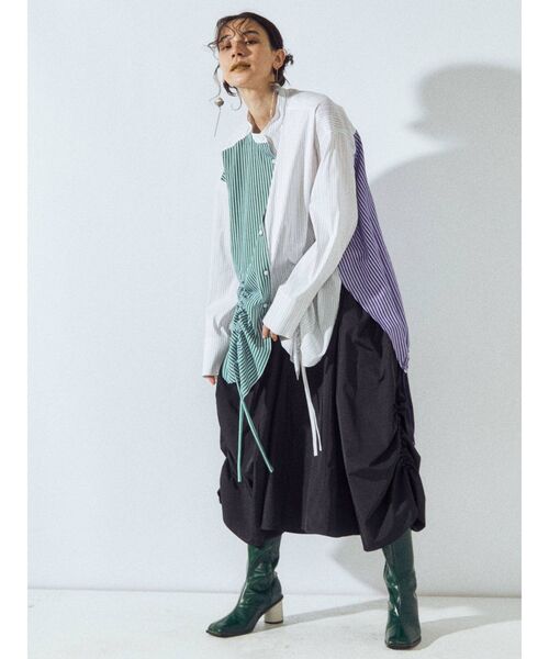 UN3D.（アンスリード）の「ヘムギャザーシャツ（シャツ/ブラウス