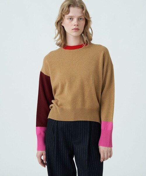 MACPHEE（マカフィー）の「□NZ LAMB 9G クルーネックプルオーバー