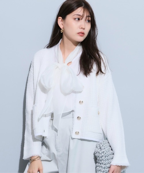 新品】タグ付き Mystrada ツイードラメガーデ ✿ Mystrada タグ付