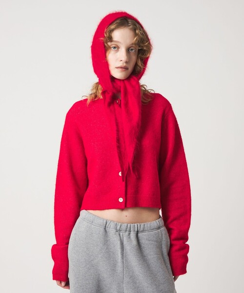 セール】＜6(ROKU)＞アルパカウールナイロン カーディガン