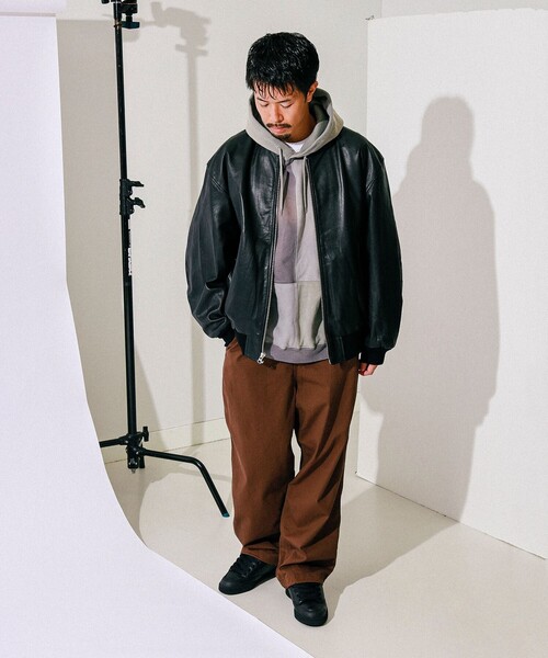 BEAMS（ビームス）の「レザー ボマージャケット（ブルゾン）」 - WEAR