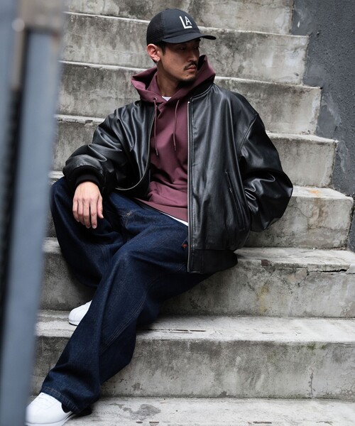 BEAMS（ビームス）の「レザー ボマージャケット（ブルゾン）」 - WEAR