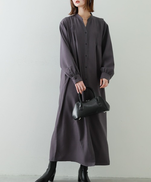 セール】『Shortサイズあり』タックシャツワンピース（ワンピース