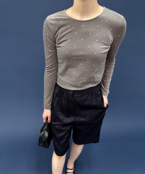 EDIT. FOR LULU（エディットフォールル）の「ベロア ビジュートップス