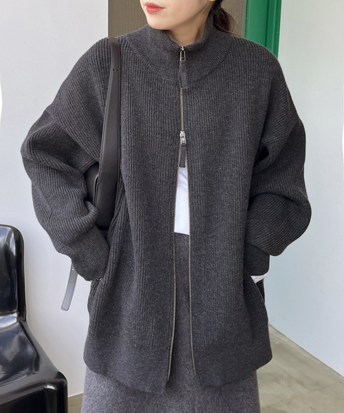 AP STUDIO（エーピーストゥディオ）の「new zip knit blouson（その他