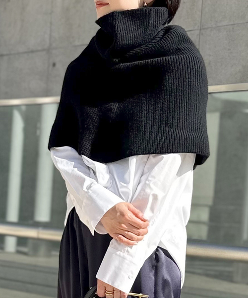 AP STUDIO（エーピーストゥディオ）の「リブニットケープ（マフラー