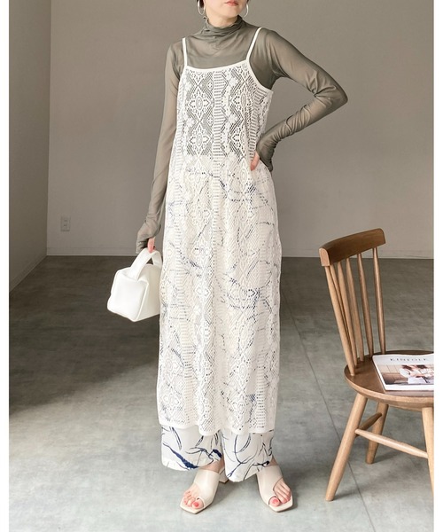 She's Closet（シーズクローゼット）の「クロシェ編み風レースシアーI