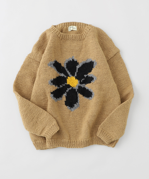 MacMahon Knitting Mills 】 +【Niche.】 Crew Neck Knit-Flower