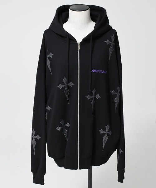 REFLEM（レフレム）の「『REFLEM/レフレム』クロス総柄ラインストーン