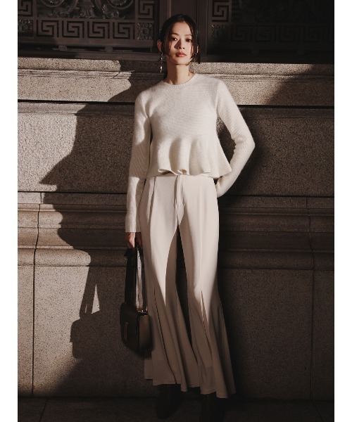 ZOZO限定カラー】ペプラムショートニットトップス（ニット/セーター