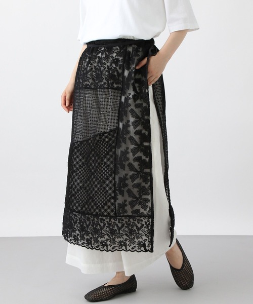 セール】《natural by clip》レースパッチワークスカート（スカート
