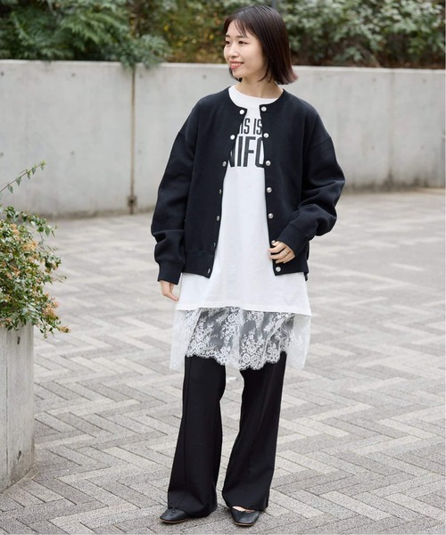 追加2》ダブルフェイスジャージースナップカーディガン（カーディガン