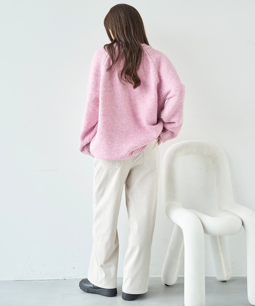 セール】ミックスカラー オーバーサイズニット【585128】（ニット