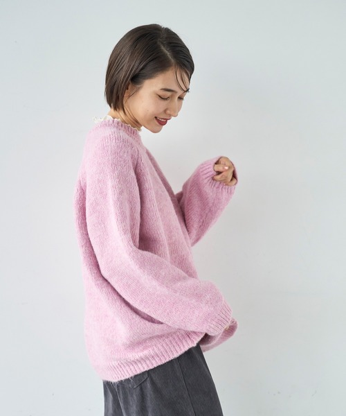 セール】ミックスカラー オーバーサイズニット【585128】（ニット