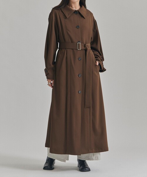 完売間近！】ウールツイステッドロングコート｜オフィスカジュアル