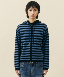 ジップアップ」に該当するニット/セーター（ブルー・ネイビー/青色系