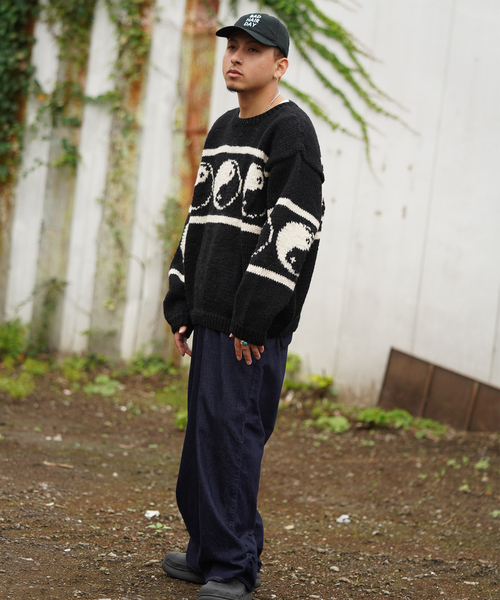 MacMahon Knitting Mills 】 +【Niche.】 Crew Neck Knit-Line YinYan