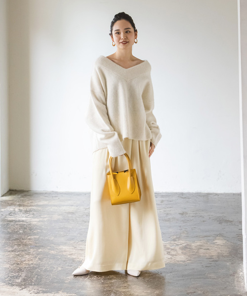 Noble（ノーブル）の「《追加》YAKワイドVネックニット（ニット