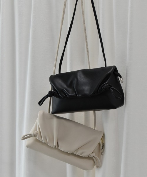 ノットデザインスクエアバッグ／knot design square bag 肩掛け