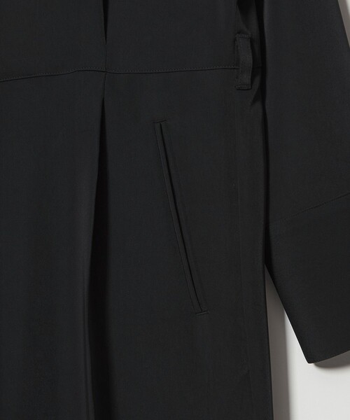 conte＞サテン オープンカラー ジャンプスーツ（つなぎ/オールインワン