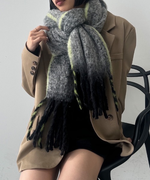 セール】バイカラーボリュームマフラー（マフラー）｜SEN TOKYO（セン