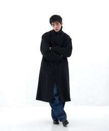 MATSUFUJI｜マツフジ（メンズ）のステンカラーコート（ブラック/黒色系