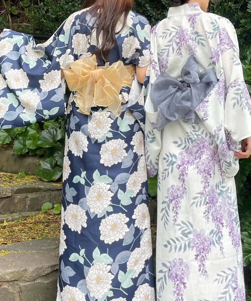 セール】◎花柄2wayセパレート浴衣 3点セット(キャミワンピース