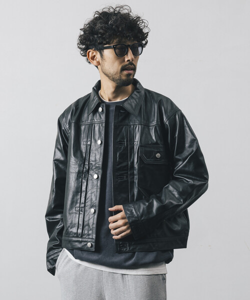 Firsthand/ファーストハンド リラックスフィット レザージャケット