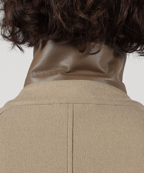 ウールナイロン バルカラーコート（ステンカラーコート